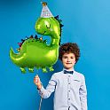 Fóliový balonek Dinosaurus v čepičce 80 cm