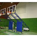 Basketbalová konstrukce pojízdná, interiér, sklopná, vysazení 2 m