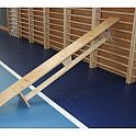 Švédská lavička tělocvičná s kladinkou, překližková, délka 1,5 m, lakovaná, hranol na žebřinu