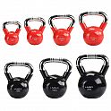 Kettlebell s chromovaným úchopem HMS KTC 10 kg červený