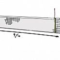 Síť volejbal SPORT, PP/3mm, délka 9,50 m (délka ocel. lanka 11,5 m), černá