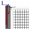 Tenisové sloupky (KOMAXIT) prům.102 mm + pouzdra a víčka, (CERTIFIKÁT) - pouze interiér