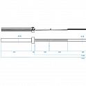 Olympijská osa HMS PREMIUM GO1100 220 cm x 50 mm + rychlouzávěry ZG1500