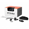 Spokey POINTER PRO Helma na kolo s LED blikačkou a blinkry, 58-61 cm, černá