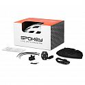 Spokey POINTER PRO Helma na kolo s LED blikačkou a blinkry, 55-58 cm, bílá