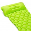 Spokey AIR BED PILLOW Nafukovací matrace s polštářkem, 190 x 60 x 6 cm, R-Value 2.5, zelená